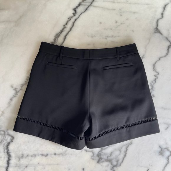 Rebecca Taylor Satin Shorts with Hem Detailing - Picture 9 of 13